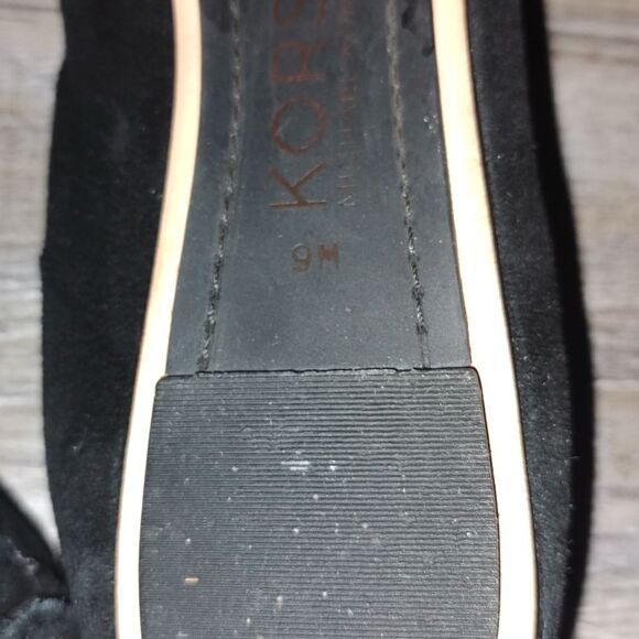 KORS by Michael Kors suede "Romp" flat w zipper Sz 9 - Picture 8 of 9